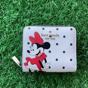 disney x kate spade new york other minnie mouse zip around wallet